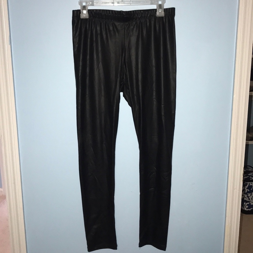 Black Mimi Chica leather leggings
